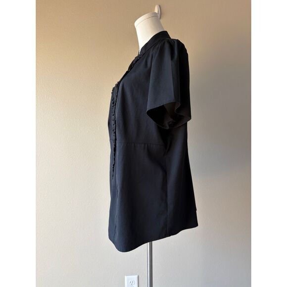 style & co plus stretchy button front short sleeve - Picture 3 of 8